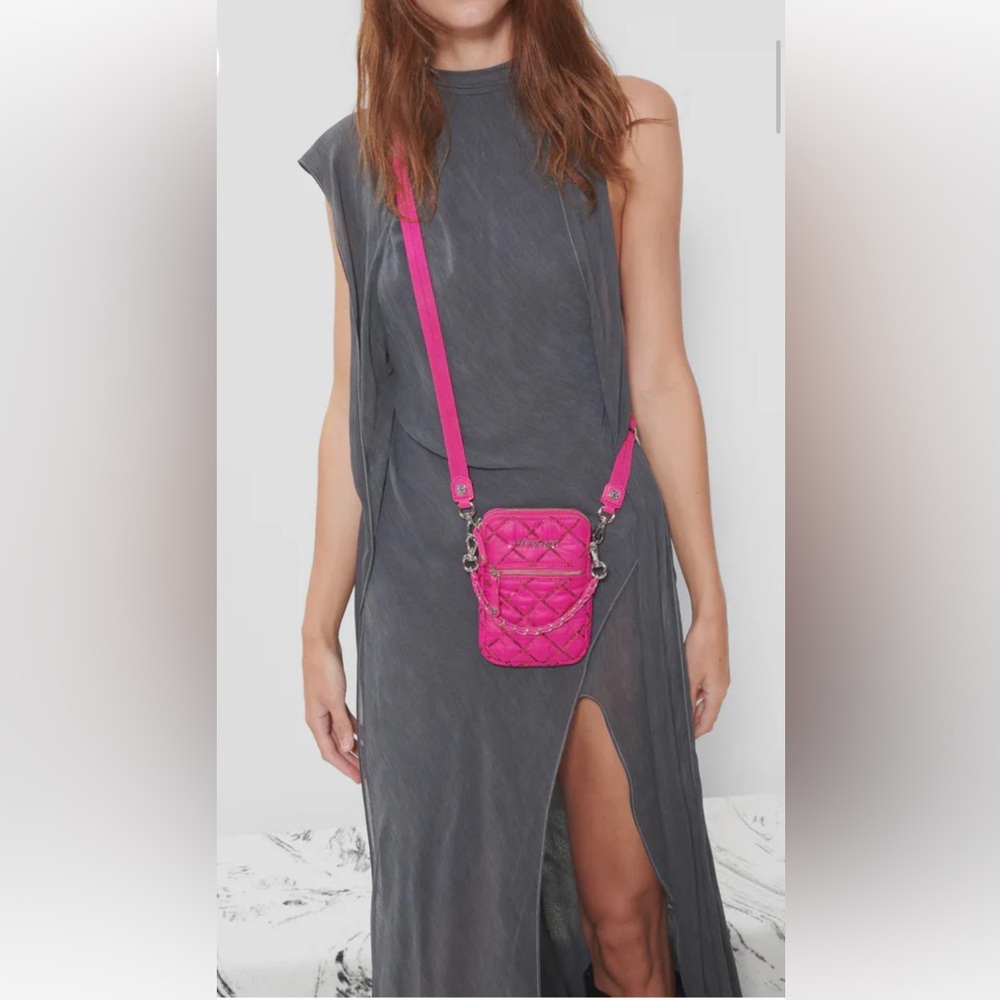 MZ Wallace micro Crosby fuchsia with sequin - Picture 5 of 6